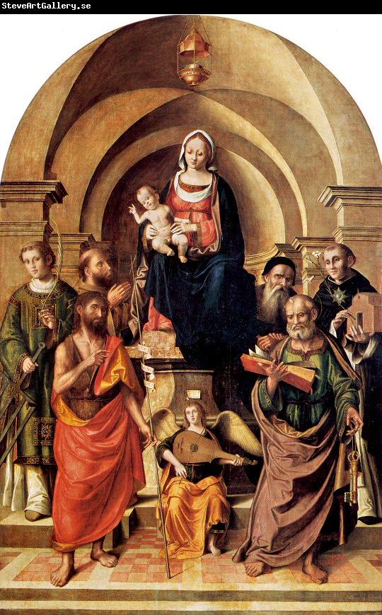 Palmezzano, Marco Virgin and Child Surrounded by Saints